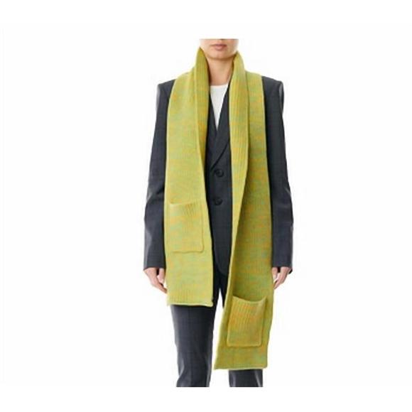 NEW TIBI tweedy sweater scarf in green multi - Picture 1 of 3